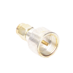 Adaptador UNIDAPT Hembra a SMA Macho, Plata / Oro / Teflón.