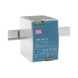 Fuente de poder industrial para riel DIN / 480W / 24Vcc / 20A / Entrada: 100-240Vca