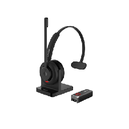 Diadema Inalámbrica / DECT 6.0 + Bluetooth 5.3 / Micrófono Rotable / Audio HD / Cancelación IA / Base de Carga