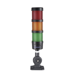 Torre LED Indicadora de estado de 3 niveles color Rojo, Ámbar y Verde, con Buzzer integrado a 85 dB, a 24 VCD con Montaje incluido de 60 mm de diámetro
