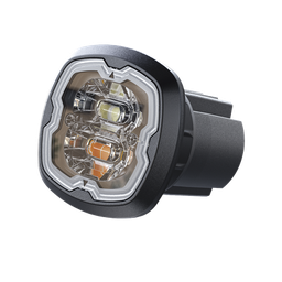 Estrobo Empotrable de 6 LED, Claro, Lente Transparente, SAE