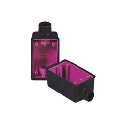 Caja Rectangular de 3/4 / 1 Entrada / Con Recubrimiento Exterior de PVC e Interior Purpura