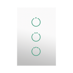 (ZWAVE) Interruptor On/Off panel táctil touch inalámbrico Zwave Plus 3 botones. Compatible con Hubitat HC8, Álula M2M, otro