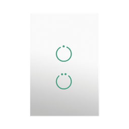 (ZWAVE) Interruptor On/Off panel táctil touch inalámbrico Zwave Plus 2 botones. No requiere cable neutro, Compatible con Hubitat HC8, Álula M2M, otros