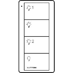 Control PICO 4 botones, 2 grupos, complemente con un atenuador o switch on/off