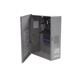 Fuente de Poder con Respaldo, 12 o 24 Vcc, 4 A, 48 W, 8 Salidas, Para Control de Acceso, Entrada 115 Vca