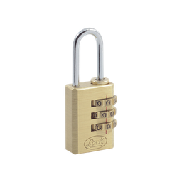 Candado de Latón de Combinación Maletero Programable/ Medida 20 mm / Nivel de seguridad 3 / Discos Programables.